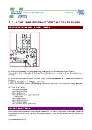 S. C. di CHIRURGIA GENERALE OSPEDALE SAN BASSIANO