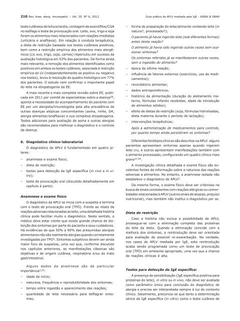 Guia prático de diagnóstico e tratamento da Alergia às Proteínas do ...