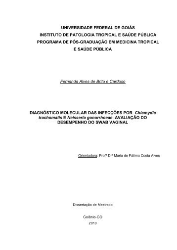 Diagnóstico molecular das infecções por Chlamydia trachomatis e ...