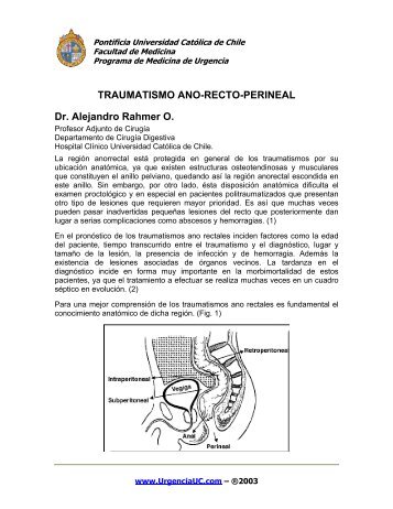 ( ) Traumatismo Ano-Recto-Perineal - Medicina de Urgencia UC