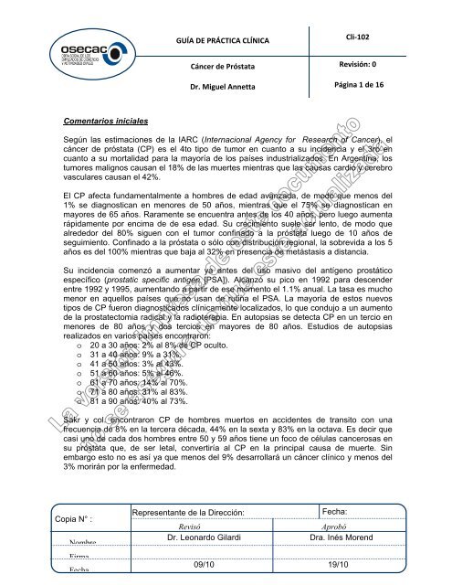 prostatitis crónica y fecha posterior