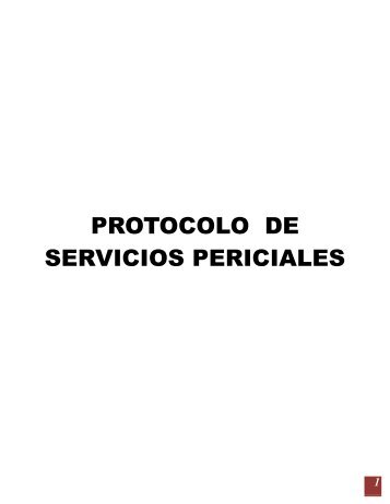 protocolo de servicios periciales