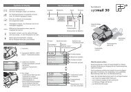 Frankiermaschine OptiMail 30 Kurzanleitung