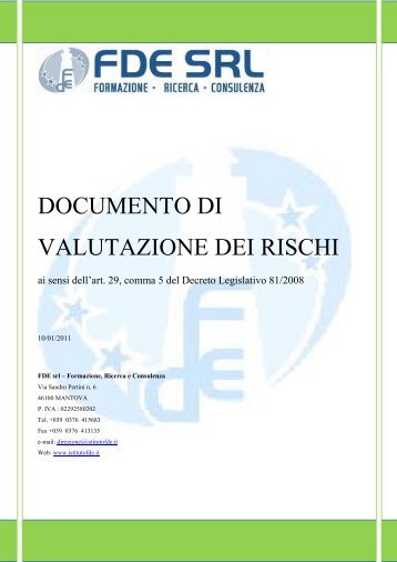 DOCUMENTO DI VALUTAZIONE DEI RISCHI - Istituto FDE