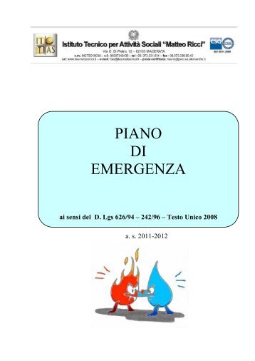 PIANO DI EMERGENZA - "Matteo Ricci" Macerata