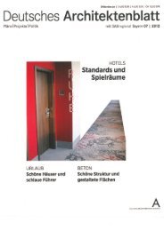 Deutsches Architektenblatt - Architekturbüro Falk von Tettenborn