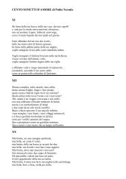 CENTO SONETTI D'AMORE di Pablo Neruda XI XII XX