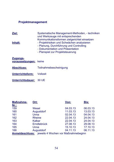 Interne Maßnahmen Berufsförderungsdienst Münster ... - Bundeswehr