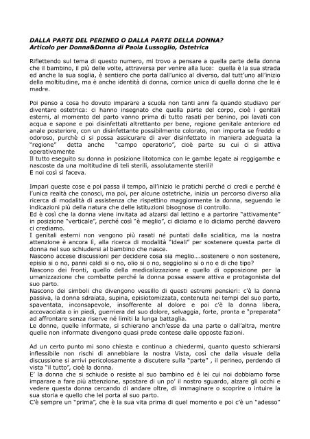 DALLA PARTE DEL PERINEO.pdf - Paola Lussoglio