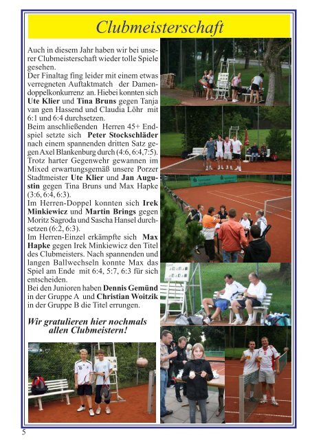 Tie-Break - Tennisgemeinschaft Fliegerhorst Wahn eV