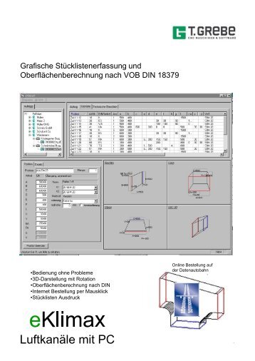 Luftkanäle mit PC - Thomas Grebe GmbH