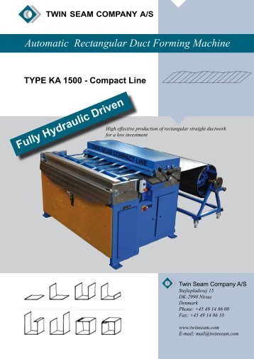 Automatic rectangular duct forming machine