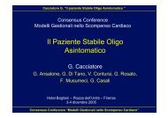 Cacciatore G. —Il paziente Stabile Oligo Asintomatico