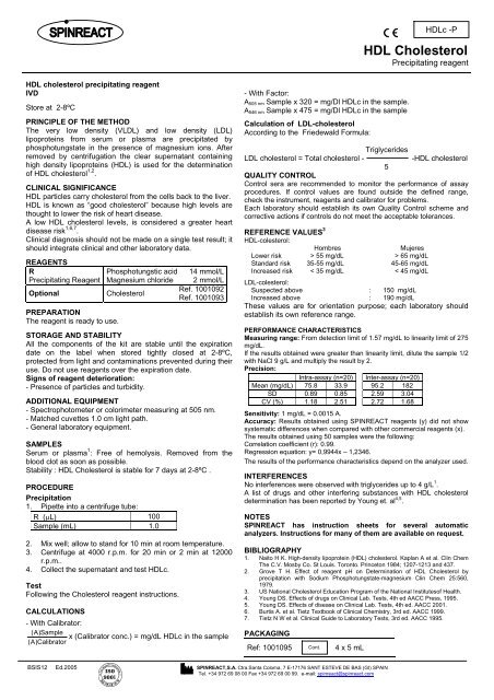 Colesterol HDL - IDCCA