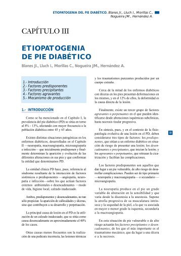 CAPÍTULO III ETIOPATOGENIA DE PIE DIABÉTICO