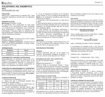 COLESTEROL HDL ENZIMÁTICO - USD Corporation