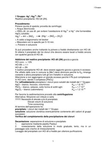 Hg2 2+ + 4H+ + 2NO3 2Hg++ + 2NO2 + 2H2O + A caldo a ...