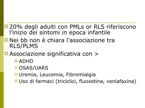 Scarica la Relazione - Fondazione Disturbi del Sonno