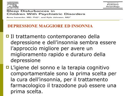 Scarica la Relazione - Fondazione Disturbi del Sonno