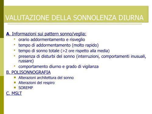 Scarica la Relazione - Fondazione Disturbi del Sonno