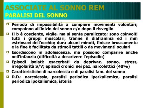 Scarica la Relazione - Fondazione Disturbi del Sonno