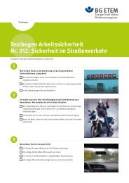 Testbogen Arbeitssicherheit Nr. 012: Sicherheit im Straßenverkehr