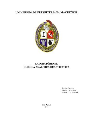 Apostila de Laboratório de Química Analítica Quantitativa