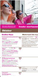 Oktober - beim Theater Oberhausen