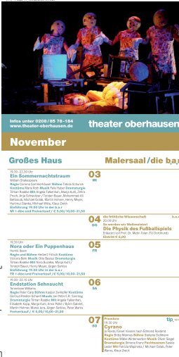 November - beim Theater Oberhausen