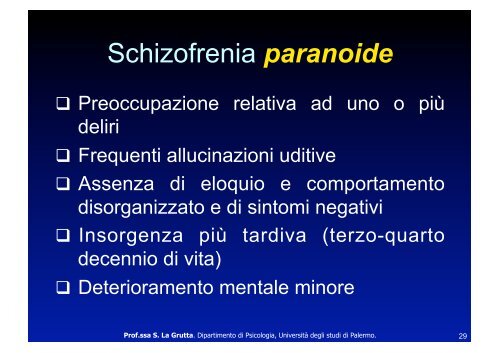 La schizofrenia