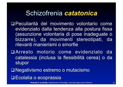 La schizofrenia