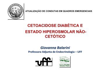 CETOACIDOSE DIABÉTICA E ESTADO HIPEROSMOLAR NÃO ...