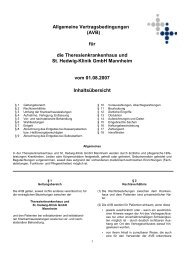 Allgemeine Vertragsbedingungen - Theresienkrankenhaus