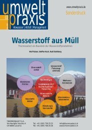 Wasserstoff aus Müll - THERMOSELECT