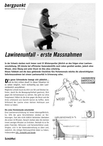 Lawinenunfall - erste Massnahmen