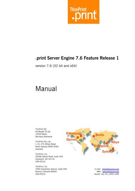 .print Server Engine 7.6 Feature Release 1 (English) - ThinPrint