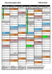 Dienstplan 2012 (2-seitig, hoch) - (THW) - Ortsverband Krefeld