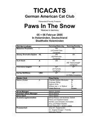 Ausstellungskatalog - TICA Cats e.V.