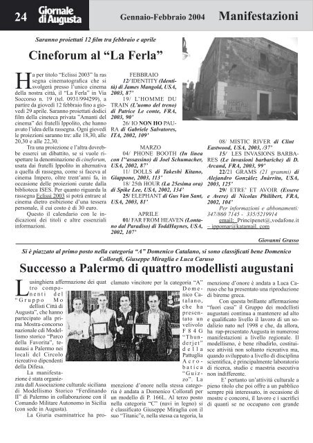 Gennaio-Febbraio 2004 - Chd.it