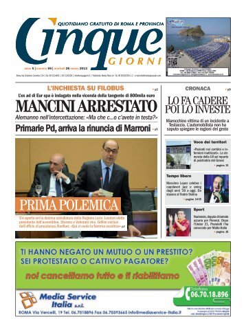 MANCINI ARRESTATO - Cinque Quotidiano