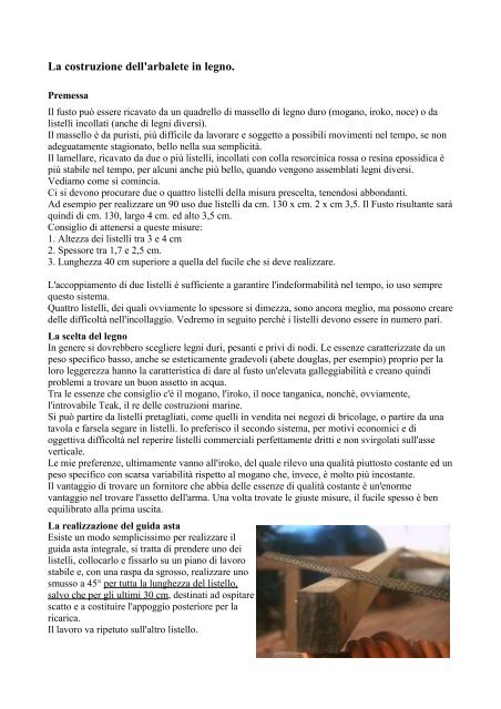 Costruzione Arbalete PDF - Il Saturatore