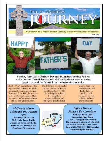 St. Andrews Retirement Community June Newsletter