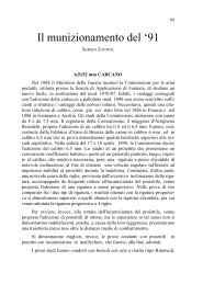 S. ZANNOL, Il munizionamento del '91, pp. 95-128 - Circolo ...
