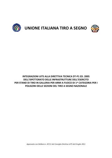 INTEGRAZIONI UITS ALLA DT-P1 ed. 2005 - Unione Italiana Tiro a ...