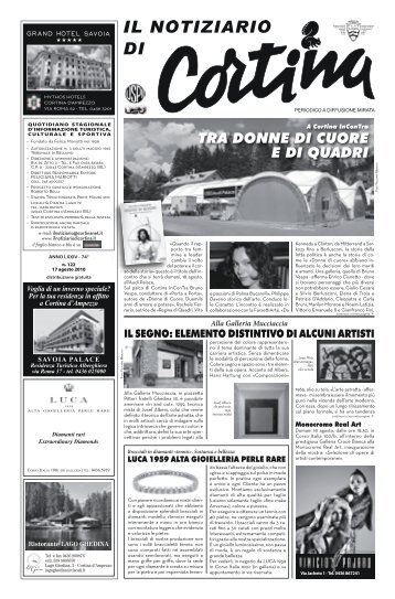 17 agosto 2010 - Il Notiziario di Cortina
