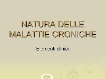 NATURA DELLE MALATTIE CRONICHE - OmeoWeb