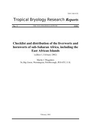 Tropical Bryology Research Reports - Brian O'Shea's Site Home ...