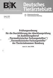 Prüfungsordnung für TFA - Tierärztekammer Hamburg