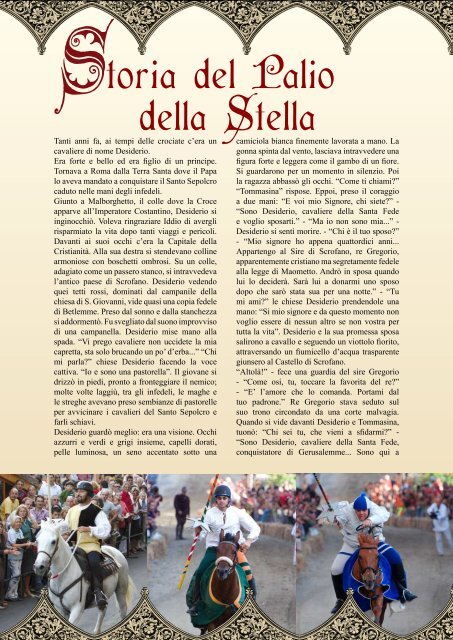 Brochure Palio della Stella - Comune di Sacrofano