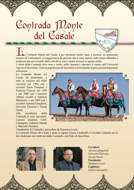 Brochure Palio della Stella - Comune di Sacrofano